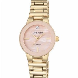 Anne Klein Diamond Accent Gold Watch